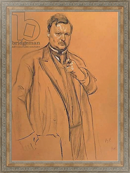 Постер Portrait of the Composer Alekandr Konstantinovich Glazunov, 1906 с типом исполнения На холсте в раме в багетной раме 484.M48.310
