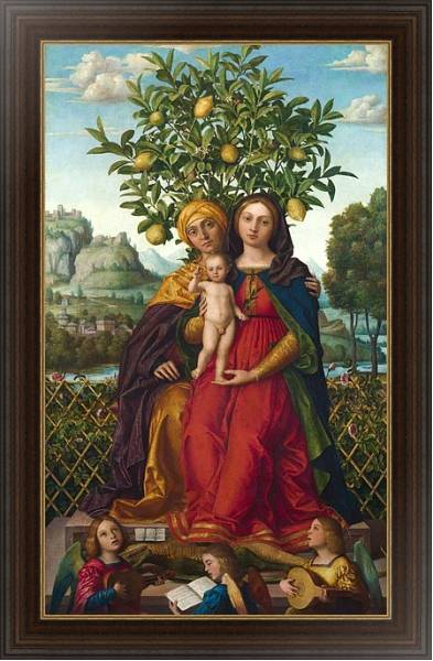 Постер Дева Мария с младенцем и Святой Анной 2 с типом исполнения На холсте в раме в багетной раме 1.023.151