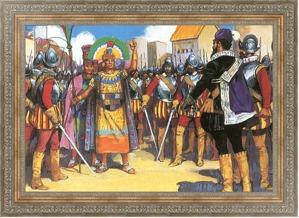 Постер Pizarro spurned the friendship of the king of the Incas с типом исполнения На холсте в раме в багетной раме 484.M48.310