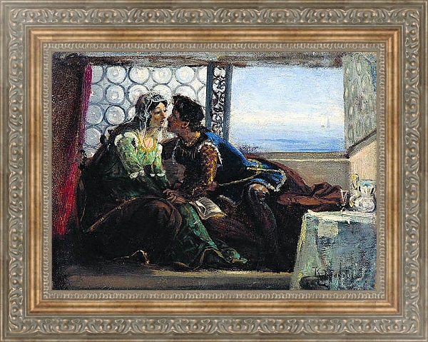 Постер Ромео и Джульетта. 1890-е с типом исполнения На холсте в раме в багетной раме 484.M48.310