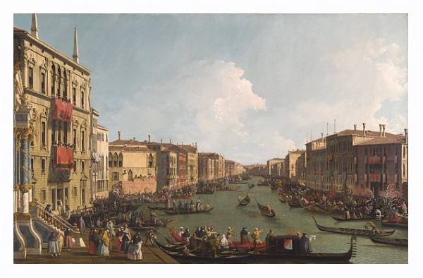 Постер Венеция - Регата на Гранд Канал е с типом исполнения На холсте в раме в багетной раме 221-03
