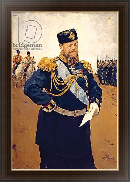 Постер Portrait of Tsar Alexander III, 1900 с типом исполнения На холсте в раме в багетной раме 1.023.151