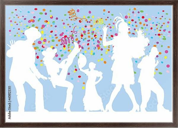 Постер Карнавал с типом исполнения На холсте в раме в багетной раме 221-02