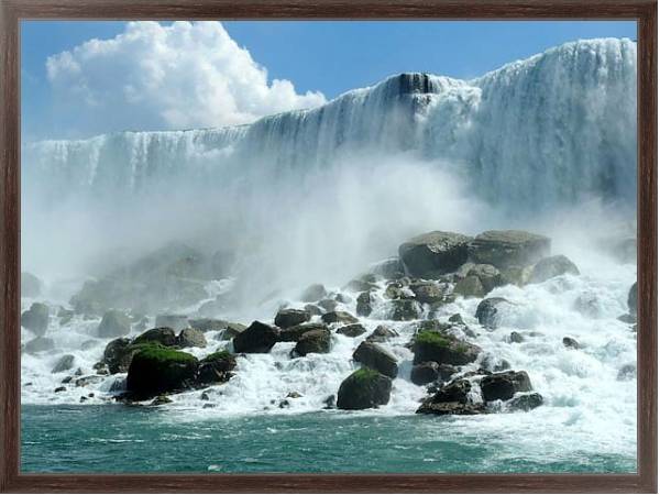 Постер Ниагарский водопад 6 с типом исполнения На холсте в раме в багетной раме 221-02