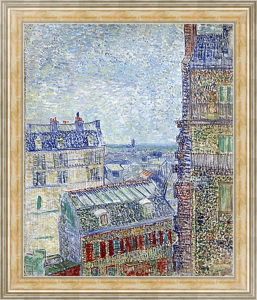 Постер Вид Парижа из комнаты Винсента с типом исполнения На холсте в раме в багетной раме NA053.0.115