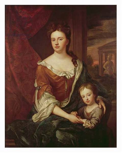 Постер Queen Anne and William, Duke of Gloucester с типом исполнения На холсте в раме в багетной раме 221-03