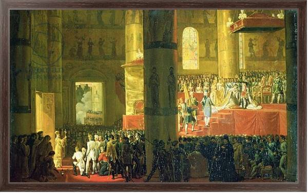 Постер The Coronation of the Empress Maria Fyodorovna 1797 с типом исполнения На холсте в раме в багетной раме 221-02