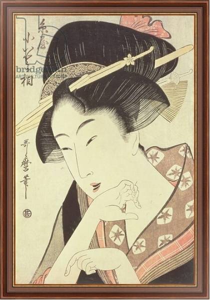 Постер Bust portrait of the heroine Kioto of the Itoya с типом исполнения На холсте в раме в багетной раме 35-M719P-83