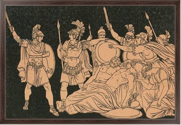 Постер Turnus over the bodies of Alma and Galaesus с типом исполнения На холсте в раме в багетной раме 221-02