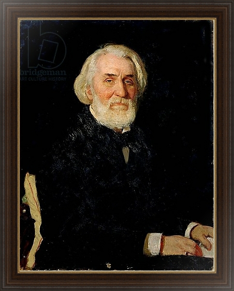 Постер Portrait of Ivan S. Turgenev, 1879 с типом исполнения На холсте в раме в багетной раме 1.023.151
