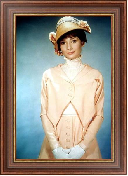Постер Хепберн Одри 164 с типом исполнения На холсте в раме в багетной раме 35-M719P-83
