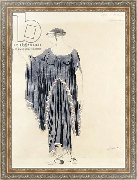 Постер Costume design for Oedipus at Colonnus- Antigone, c. 1899 to 1909 с типом исполнения На холсте в раме в багетной раме 484.M48.310