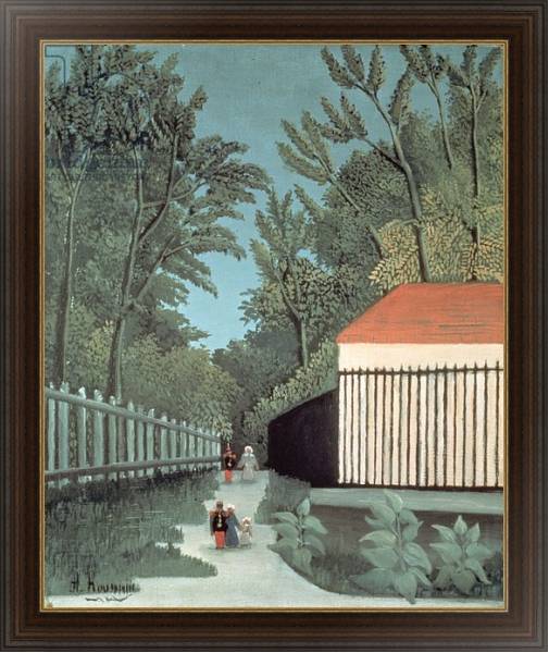 Постер Landscape in Montsouris Park with five figures, 1910 с типом исполнения На холсте в раме в багетной раме 1.023.151
