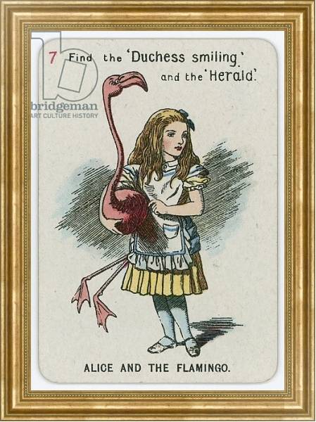 Постер Alice and the Flamingo с типом исполнения На холсте в раме в багетной раме NA033.1.051