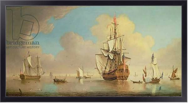 Постер British men-o'-war and other ships с типом исполнения На холсте в раме в багетной раме 221-01