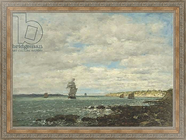 Постер Coast of Brittany, 1870 с типом исполнения На холсте в раме в багетной раме 484.M48.310
