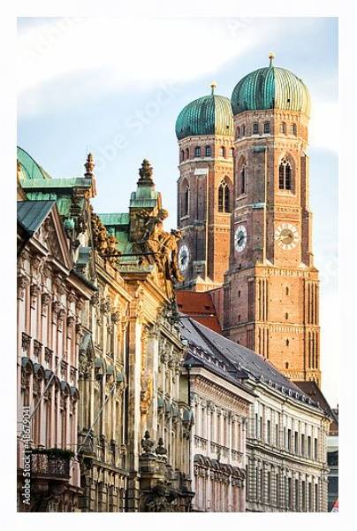 Постер Германия. Мюнхен с типом исполнения На холсте в раме в багетной раме 221-03