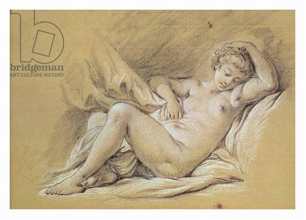 Постер Nude Woman on a Bed с типом исполнения На холсте в раме в багетной раме 221-03