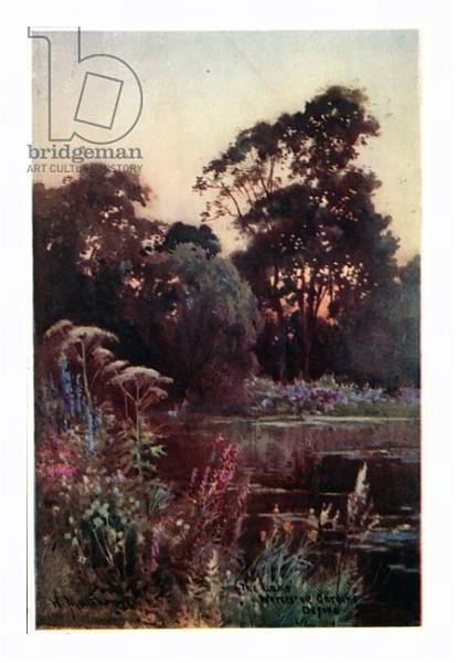 Постер Worcester College Garden с типом исполнения На холсте в раме в багетной раме 221-03