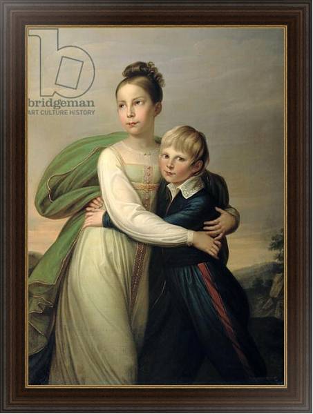 Постер Prince Albrecht and Princess Louise, c.1817 с типом исполнения На холсте в раме в багетной раме 1.023.151