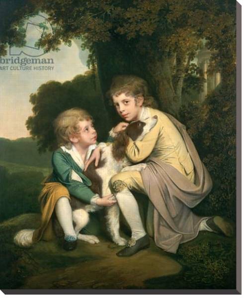 Постер Thomas and Joseph Pickford as Children, c.1777-9 с типом исполнения На холсте без рамы
