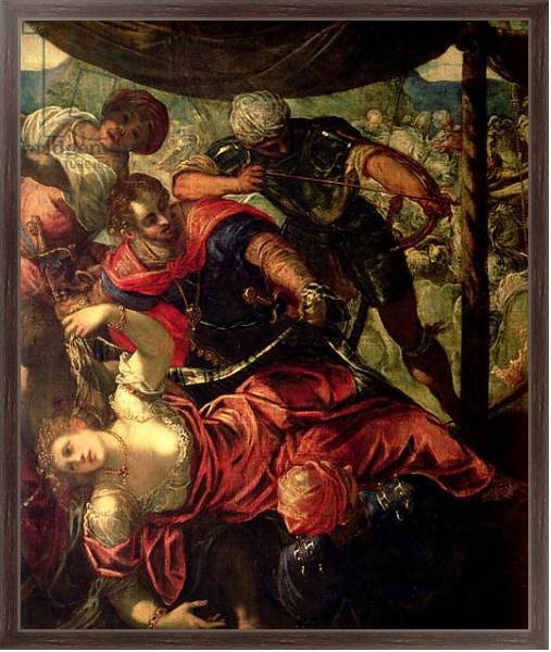 Постер Battle between Turks and Christians, c.1588/89 с типом исполнения На холсте в раме в багетной раме 221-02