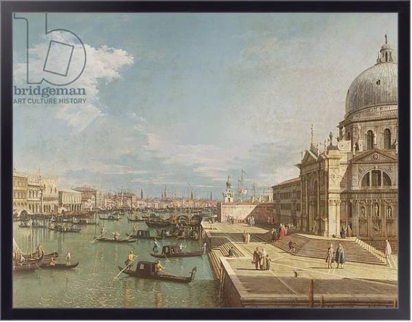 Постер The Entrance to the Grand Canal and the church of Santa Maria della Salute, Venice с типом исполнения На холсте в раме в багетной раме 221-01