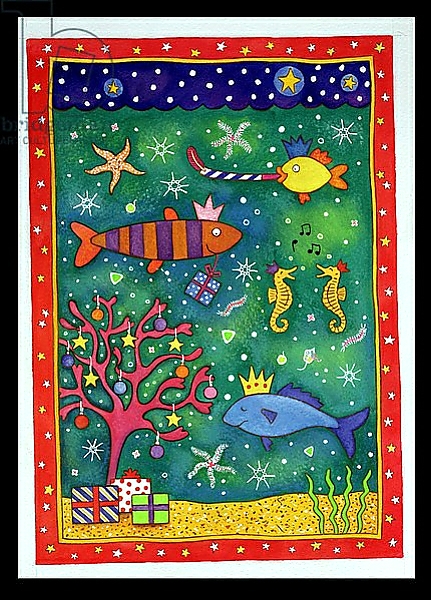 Постер Fishy Christmas, 1997 с типом исполнения На холсте без рамы