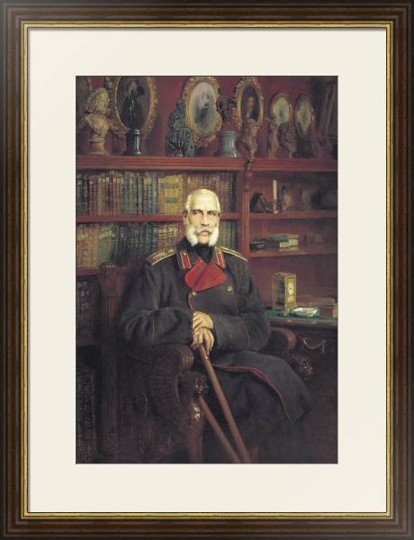 Постер Портрет графа Сергея Георгиевича Строганова. 1882 с типом исполнения Под стеклом в багетной раме 1.023.036