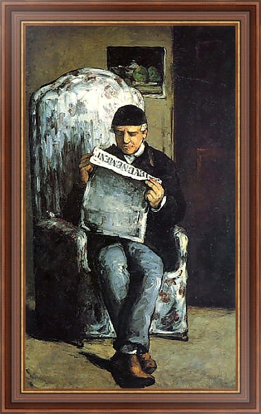 Постер Портрет Луи Августа Сезанна, отца художника с типом исполнения На холсте в раме в багетной раме 35-M719P-83