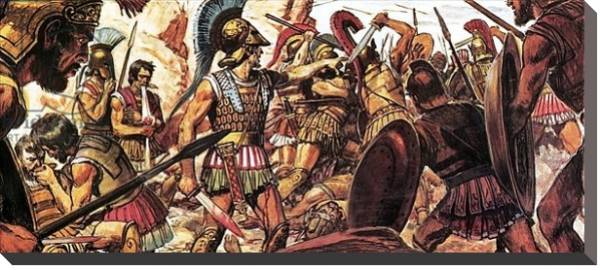 Постер Battle of Thermopylae с типом исполнения На холсте без рамы