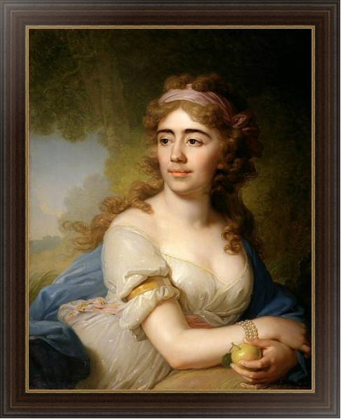 Постер Портрет Скобеевой с типом исполнения На холсте в раме в багетной раме 1.023.151