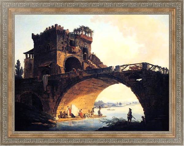 Постер Старый мост с типом исполнения На холсте в раме в багетной раме 484.M48.310