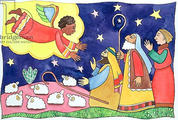 Постер Annunciation to the Shepherds 2 с типом исполнения На холсте без рамы