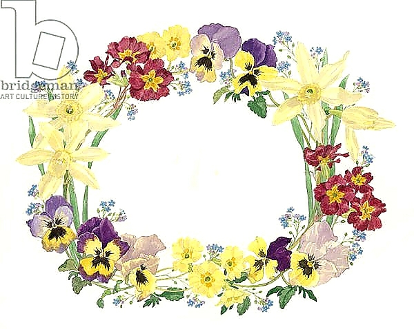 Постер Spring Flower Oval, 1995 с типом исполнения На холсте без рамы