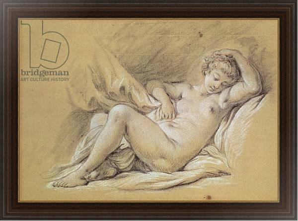 Постер Nude Woman on a Bed с типом исполнения На холсте в раме в багетной раме 1.023.151