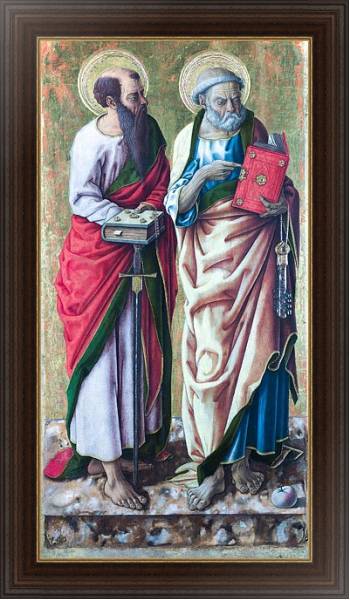 Постер Святые Петр и Павел с типом исполнения На холсте в раме в багетной раме 1.023.151