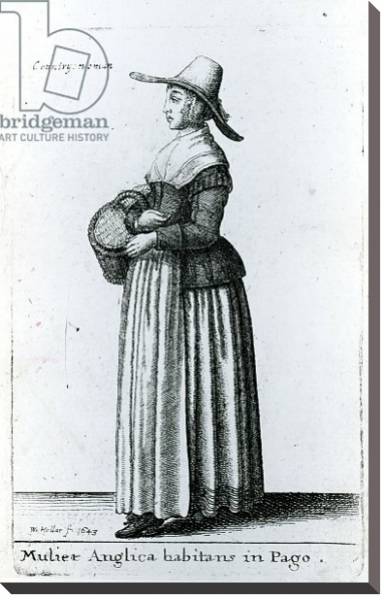 Постер English Country Woman, 1643 с типом исполнения На холсте без рамы