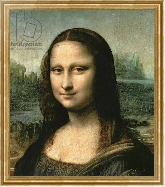 Постер Mona Lisa, c.1503-6 2 с типом исполнения На холсте в раме в багетной раме NA033.1.051