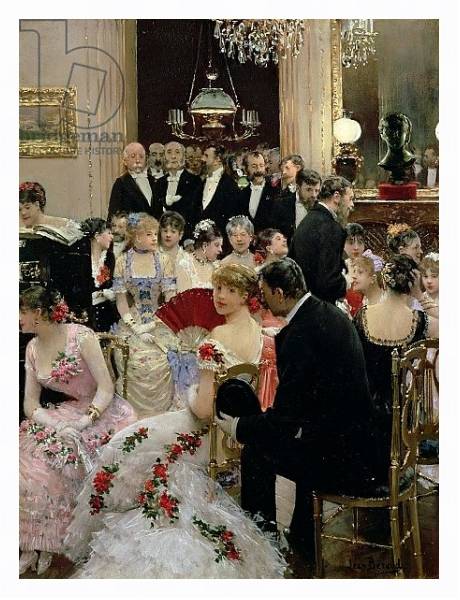 Постер The Soiree, c.1880 с типом исполнения На холсте в раме в багетной раме 221-03