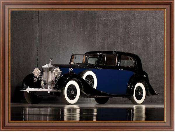 Постер Rolls-Royce Phantom Sedanca de Ville (II) '1937 с типом исполнения На холсте в раме в багетной раме 35-M719P-83