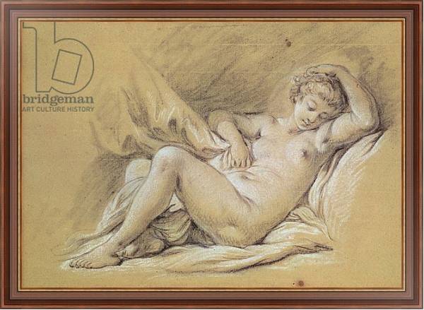 Постер Nude Woman on a Bed с типом исполнения На холсте в раме в багетной раме 35-M719P-83