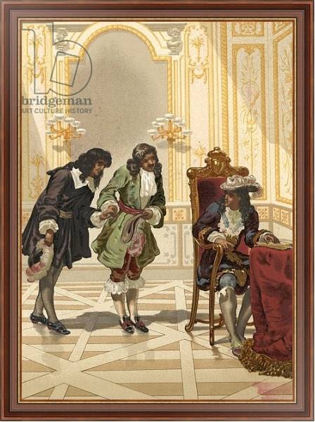 Постер Giovanni Domenico Cassini presented to Louis XIV by Colbert с типом исполнения На холсте в раме в багетной раме 35-M719P-83