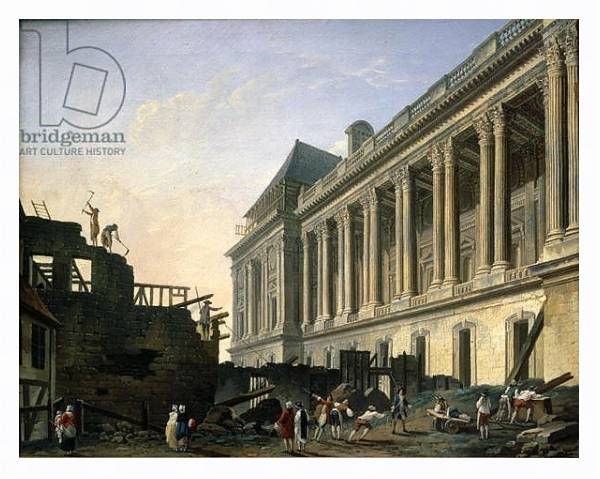 Постер The Clearing of the Louvre colonnade, 1764 с типом исполнения На холсте в раме в багетной раме 221-03