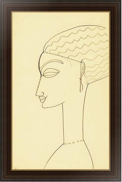 Постер Женщина в профиль с типом исполнения На холсте в раме в багетной раме 1.023.151