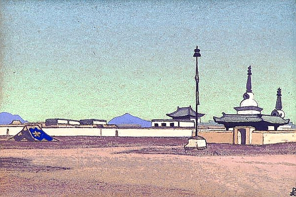 Постер Батухалка, столица Внутренней Монголии с типом исполнения На холсте без рамы