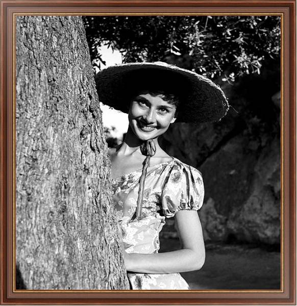 Постер Hepburn, Audrey 69 с типом исполнения На холсте в раме в багетной раме 35-M719P-83