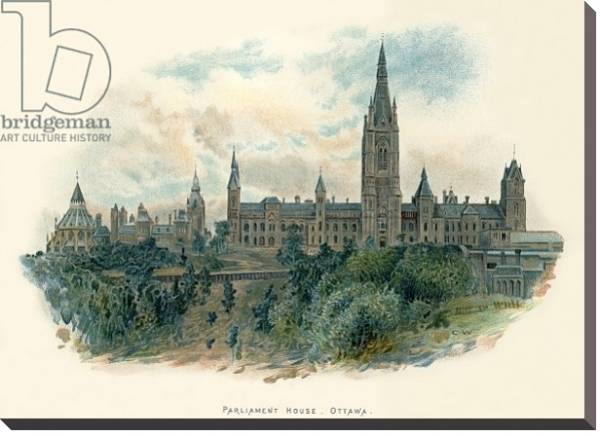 Постер Parliament house, Ottawa с типом исполнения На холсте без рамы