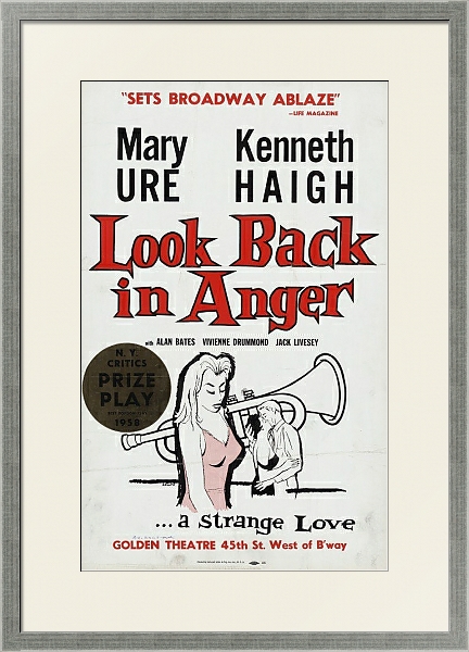 Постер Look back in anger с типом исполнения Под стеклом в багетной раме 1727.2510