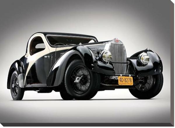 Постер Bugatti Type 57C Atalante '1938 с типом исполнения На холсте без рамы
